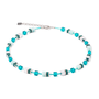 COEUR de LION ketting 4010/0548 Turquoise/Zilverkleurig