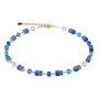 COEUR de LION ketting 4905/0700 Blauw/Goud Verguld