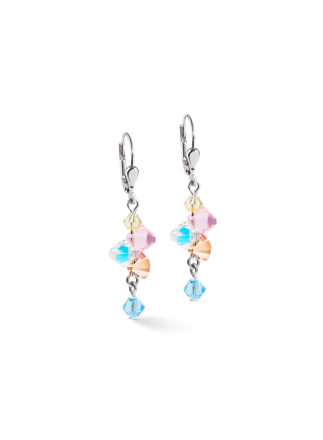 COEUR de LION oorbellen 2038/1522 Multicolour Pastel/Zilverkleurig