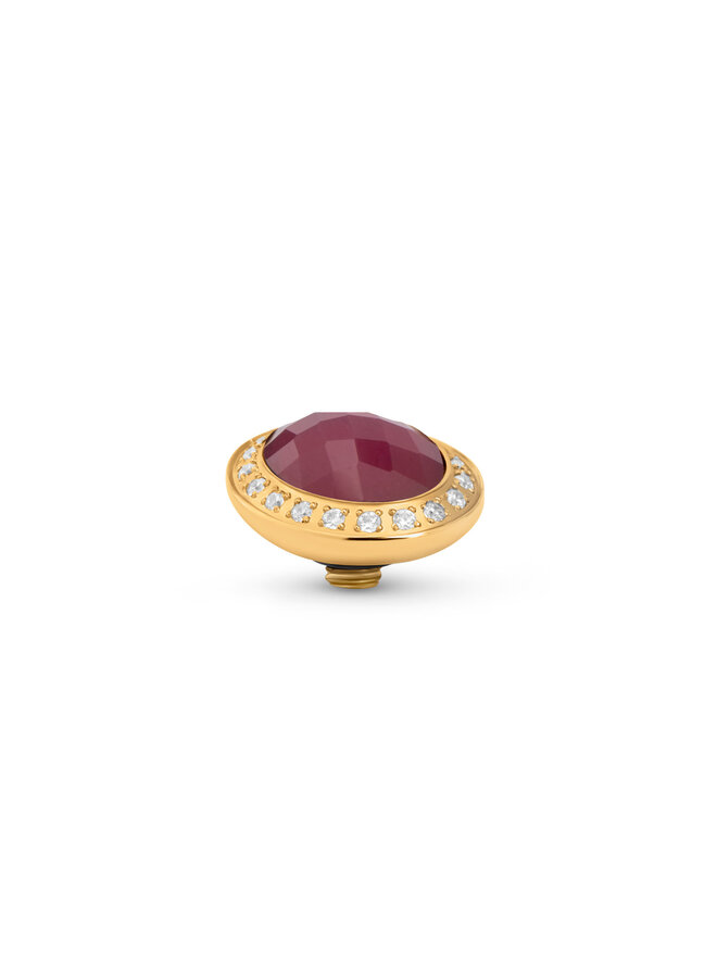 Melano Twisted meddy Jelly CZ Raspberry Goudkleurig