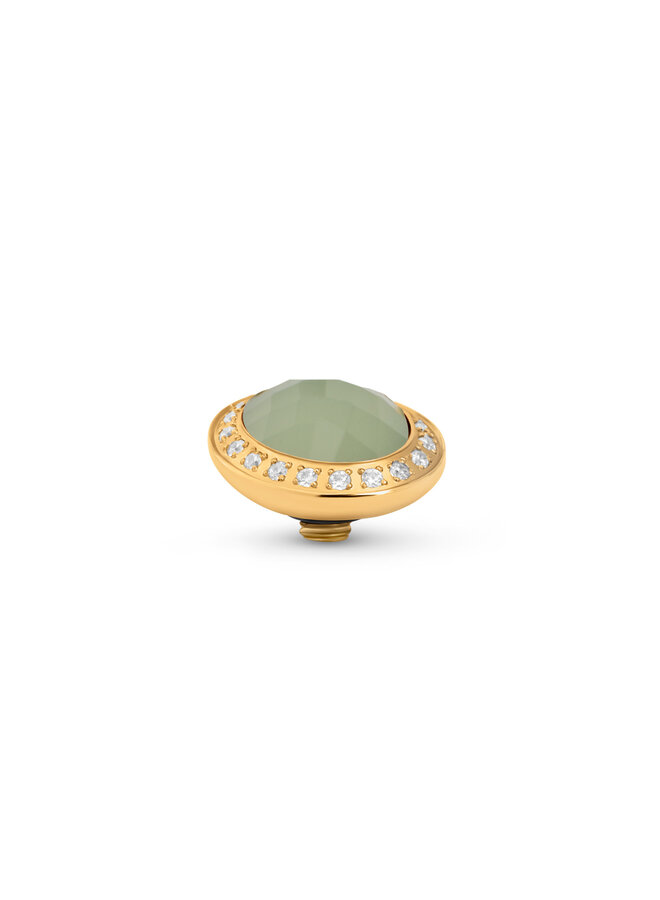 Melano Twisted meddy Jelly CZ Soft Green Goudkleurig