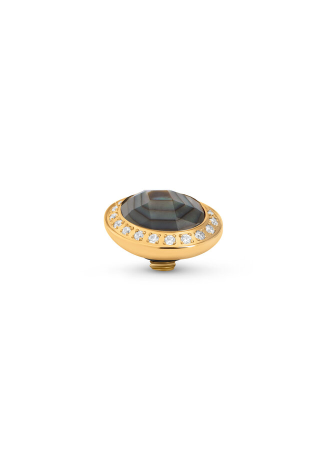 Melano Twisted meddy Pearly CZ Abalone Goudkleurig