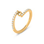 Melano Twisted ring Tegan CZ Goudkleurig