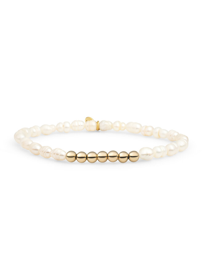 Sparkling Jewels armband Reverse Universe Pearl Goudkleurig