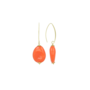 LOTT. oorbellen Amber Druppel Koraalrood/Goud verguld