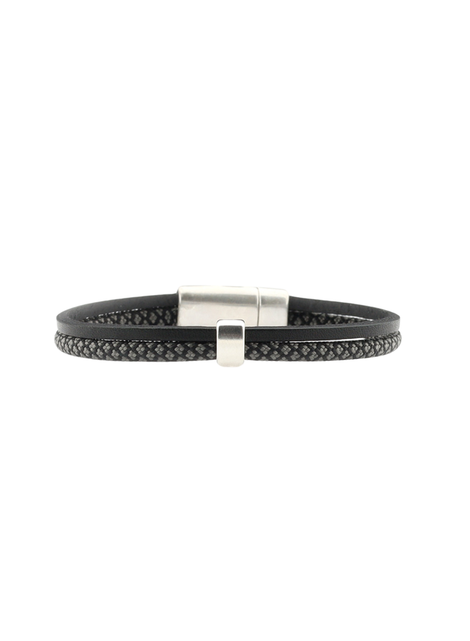 QOSS armband Vic Zwart/Antraciet