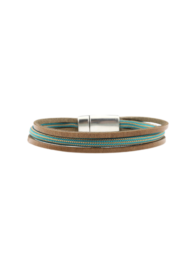 QOSS armband Max Groen/Taupe
