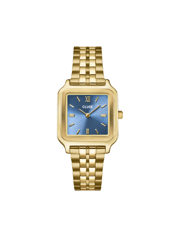 CLUSE horloge Gracieuse Petite Goudkleurig/Kyanite Blue