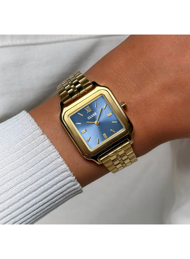 CLUSE horloge Gracieuse Petite Goudkleurig/Kyanite Blue