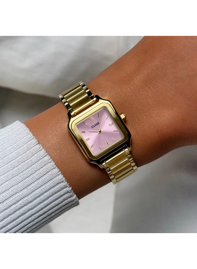 CLUSE horloge Gracieuse Petite Goudkleurig/Mauve Pink