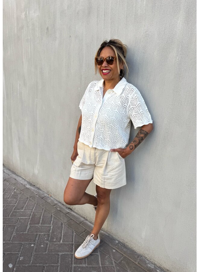 Short Cristiana-M Natural Linen