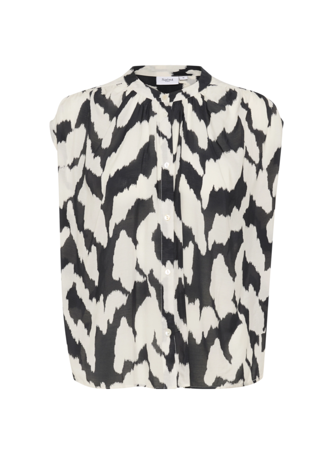 Blouse KelsieSZ Black Monochrome Strokes