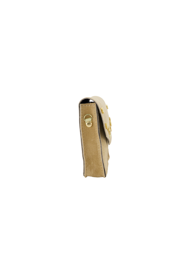 Jewelz tas Laura Suède Zand/Goudkleurig