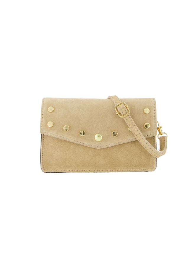 Jewelz tas Laura Suède Zand/Goudkleurig