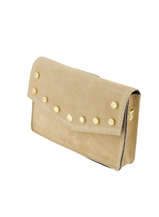 Jewelz tas Laura Suède Zand/Goudkleurig