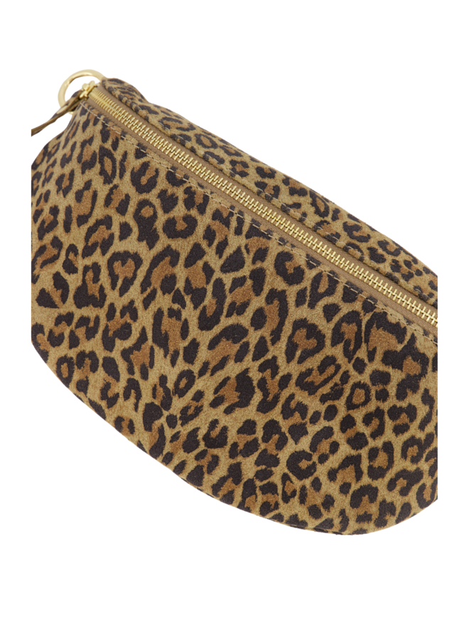 Jewelz tas Zoey Big Suède Luipaard/Goudkleurig