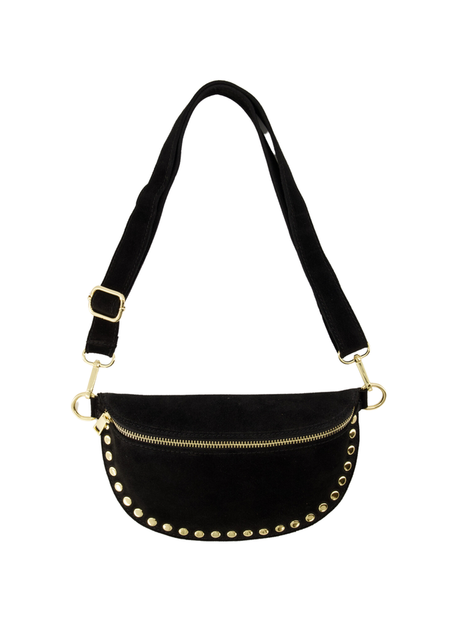 Jewelz tas Debby Suède Zwart/Goudkleurig