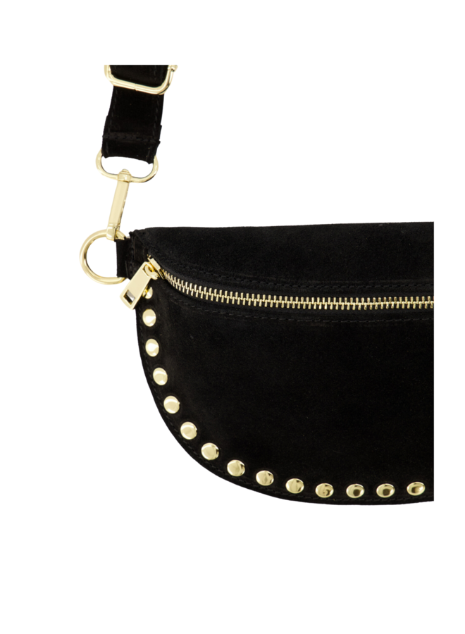 Jewelz tas Debby Suède Zwart/Goudkleurig