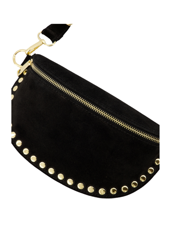 Jewelz tas Debby Suède Zwart/Goudkleurig