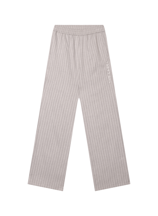 Broek Pinstripe Light Grey Melange