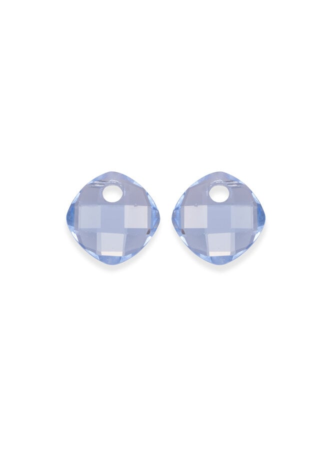 Sparkling Jewels oorbel Edelstenen Cushion Cut Aquamarine