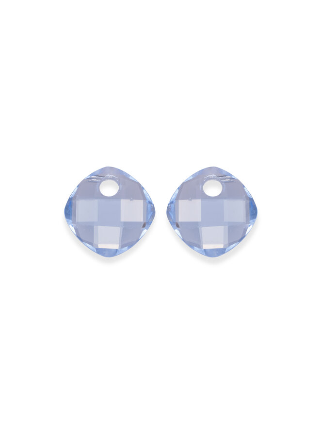 Sparkling Jewels oorbel Edelstenen Cushion Cut Aquamarine