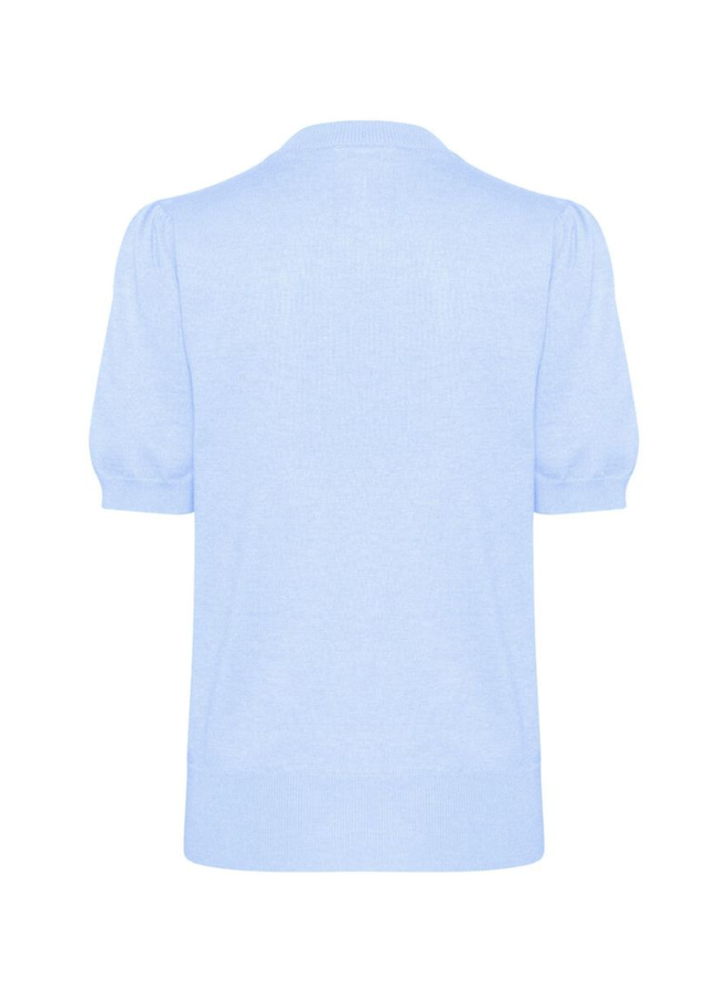 Top MilaSZ Korte Mouw Chambray Blue