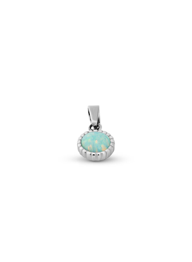 Melano Friends hanger Sunny Bali Light Green Opal Zilverkleurig