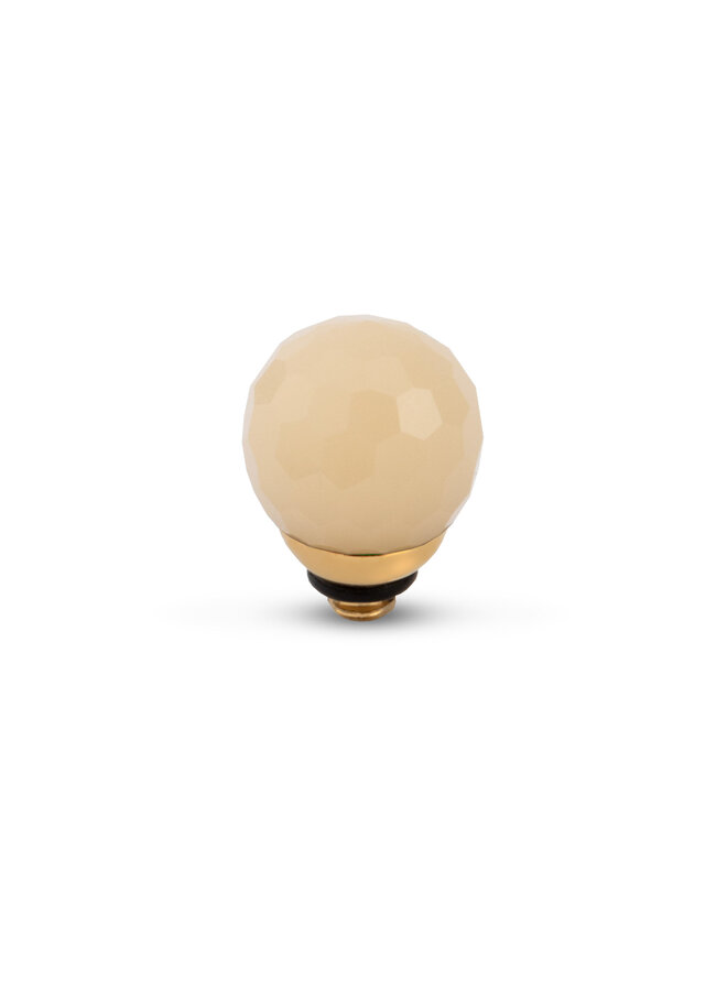 Melano Twisted meddy Facet CZ Ball Latte Goudkleurig
