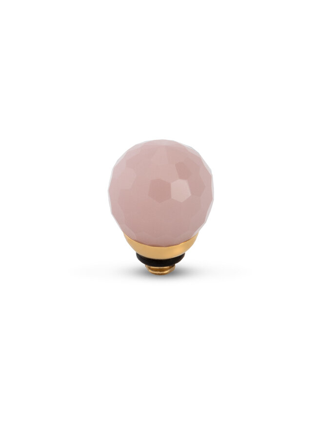 Melano Twisted meddy Facet CZ Ball Light Violet Goudkleurig