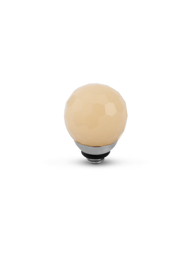 Melano Twisted meddy Facet CZ Ball Latte Zilverkleurig