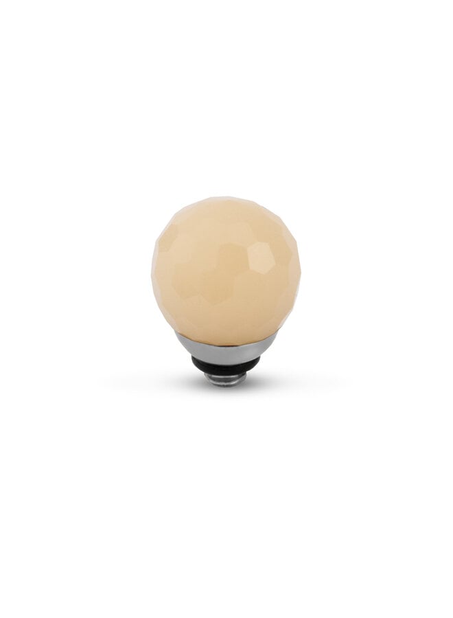 Melano Twisted meddy Facet CZ Ball Latte Zilverkleurig