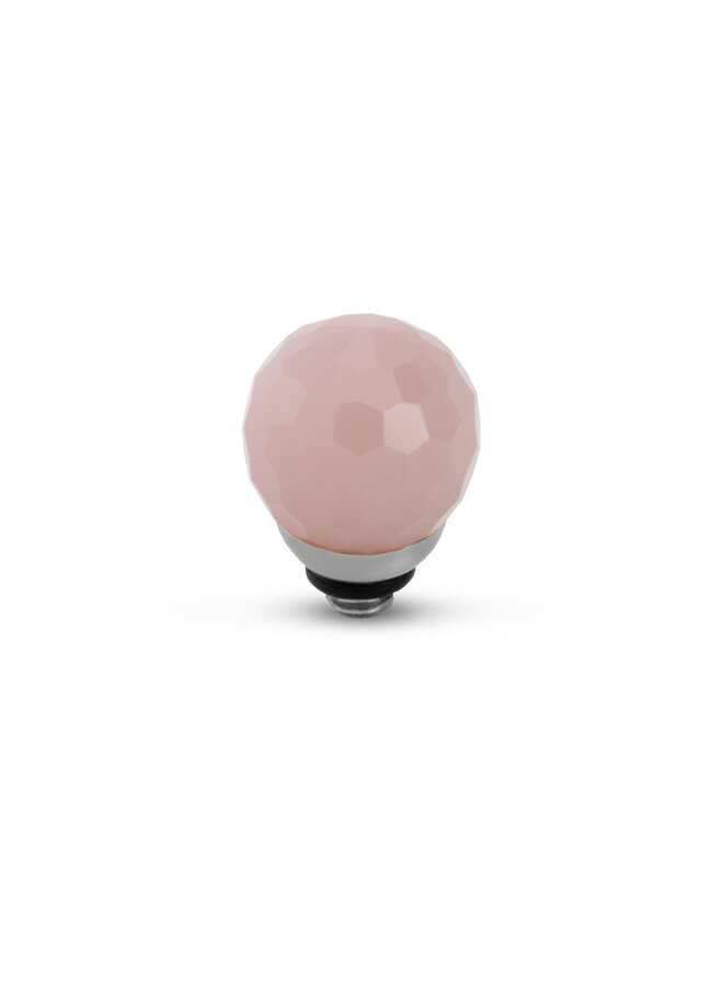 Melano Twisted meddy Facet CZ Ball Light Violet Zilverkleurig