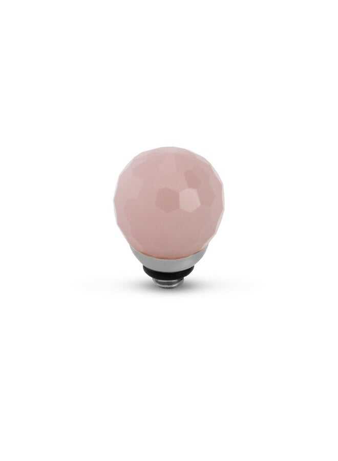 Melano Twisted meddy Facet CZ Ball Light Violet Zilverkleurig