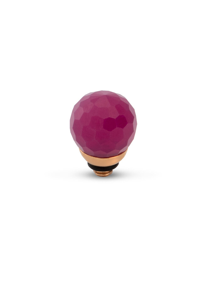 Melano Twisted meddy Facet CZ Ball Raspberry Rosékleurig