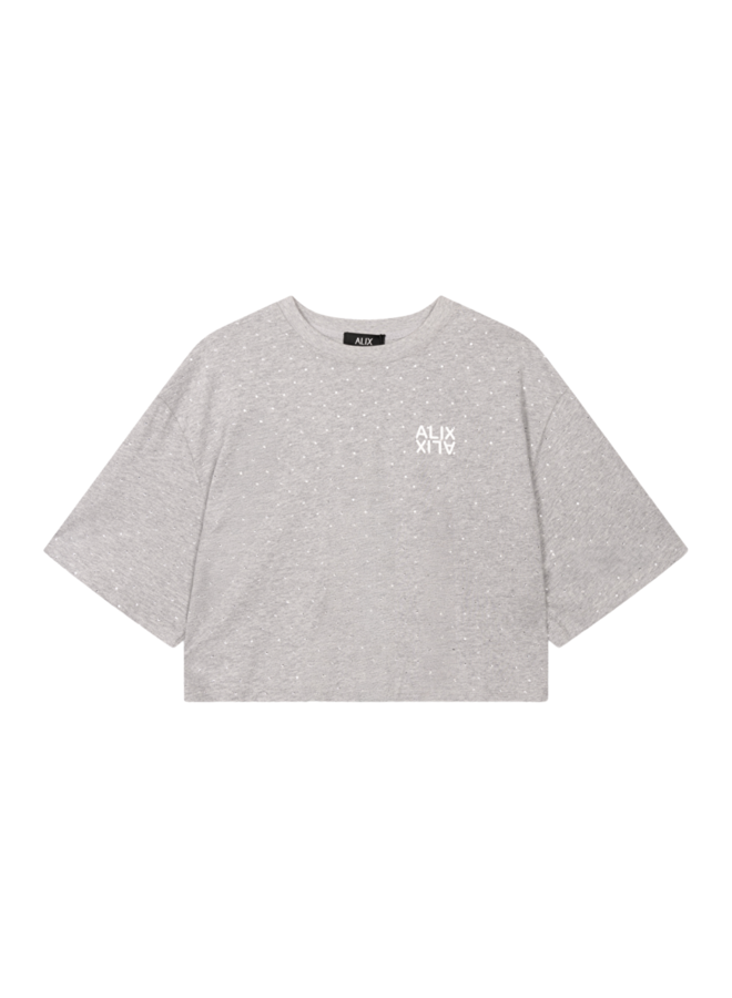 T-shirt Studded Soft Grey Melange