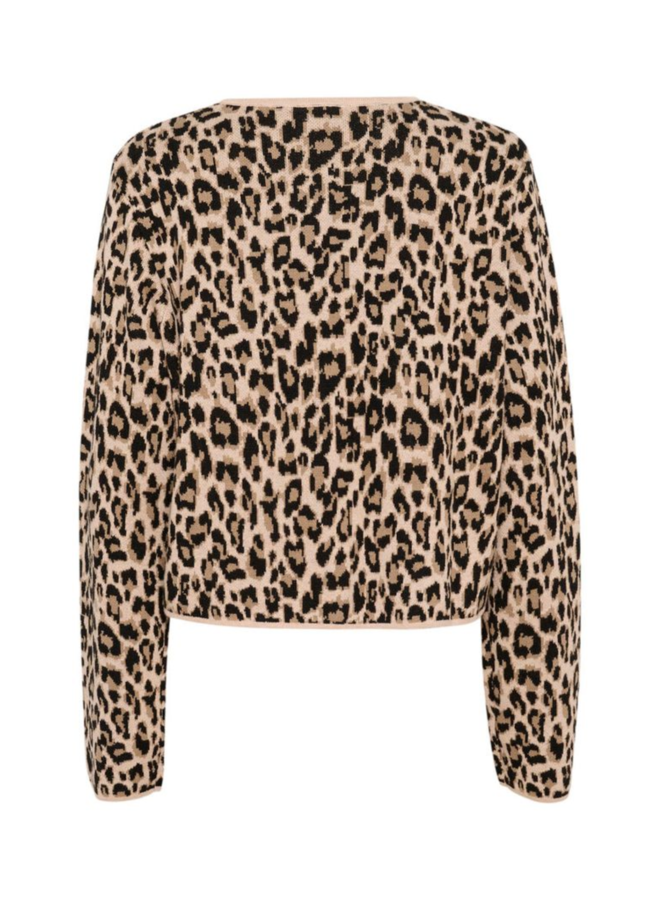 Vest LydiaSZ Black Leopard Jacquard
