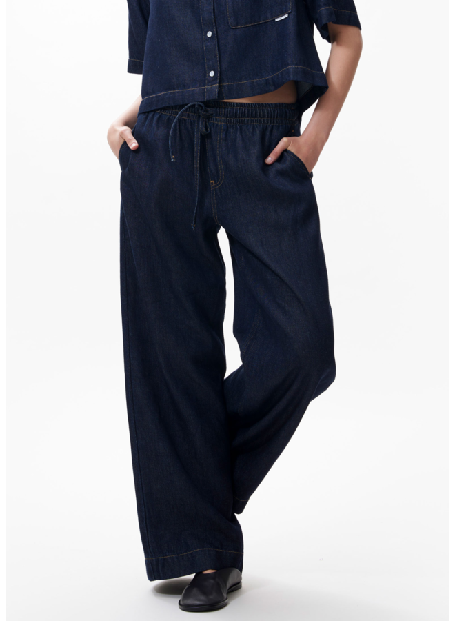 Broek Denim Jogger Dark Blue