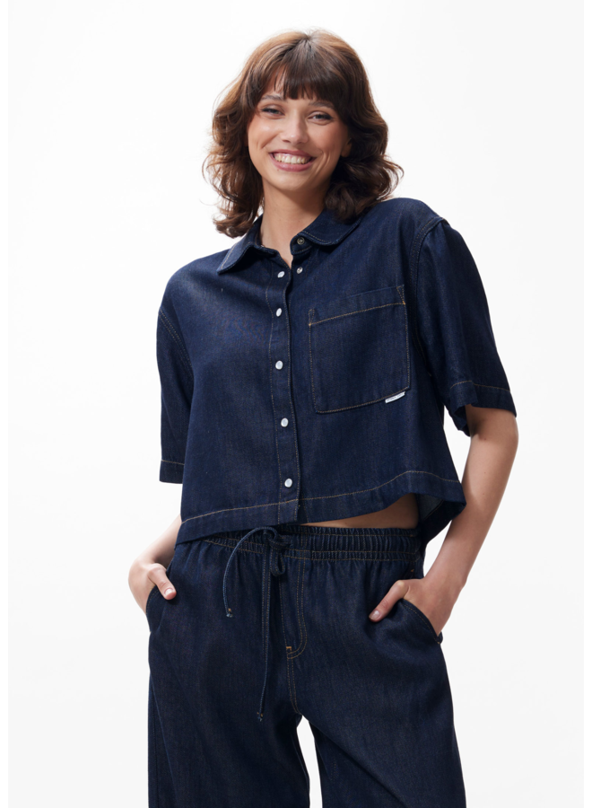 Blouse Denim Dark Blue