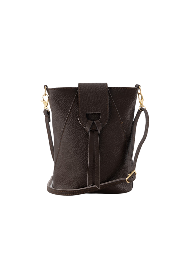 Jewelz tas Kendra Classic Grain Donkerbruin/Goudkleurig