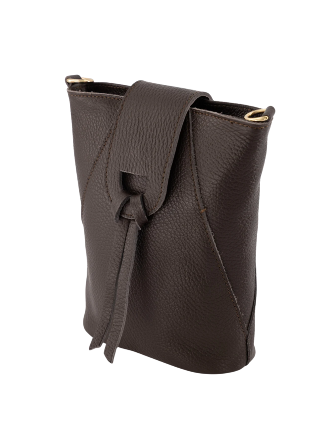 Jewelz tas Kendra Classic Grain Donkerbruin/Goudkleurig