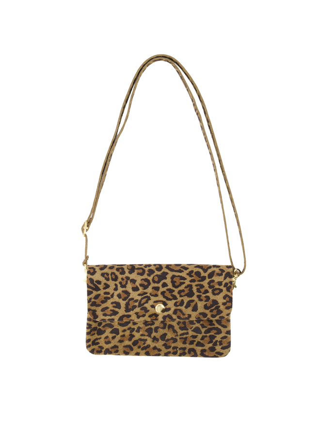 Jewelz tas Misa Suède Luipaard/Goudkleurig