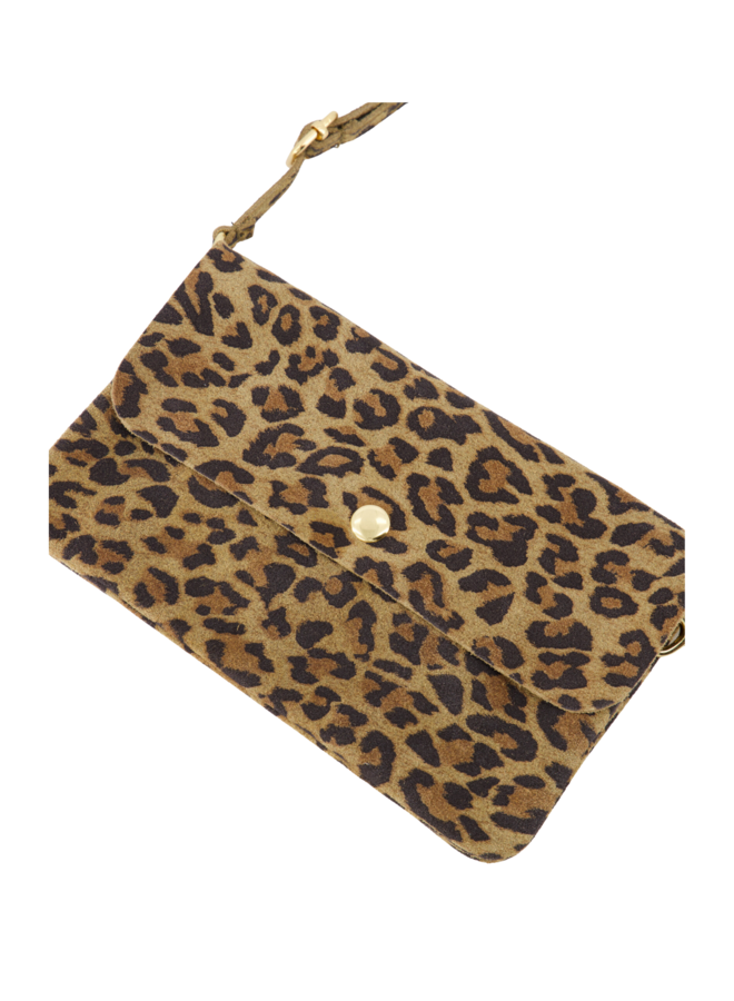 Jewelz tas Misa Suède Luipaard/Goudkleurig