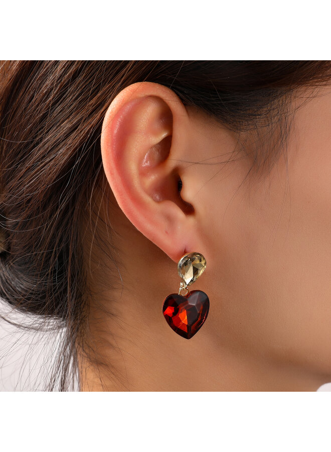 Day & Eve oorbellen E55139-3 Cognac/Goudkleurig