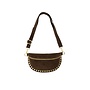 Jewelz tas Debby Suède Donkerbruin/Goudkleurig