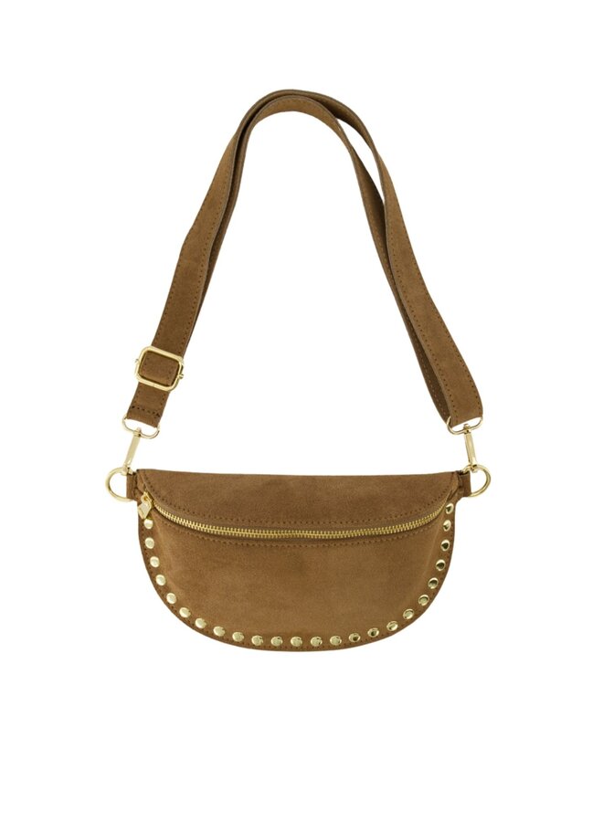 Jewelz tas Debby Suède Taupe/Goudkleurig