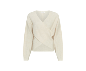 MSCH Copenhagen trui Zinelle Hope Wrap Fog Melange - Jewelz & More