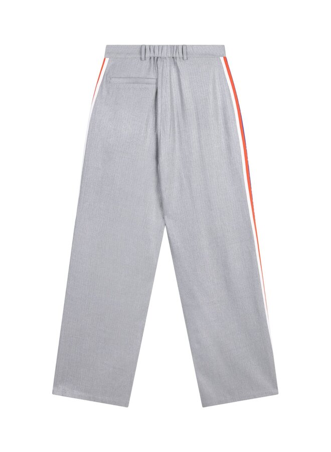 Broek Herringbone Soft Grey Melange