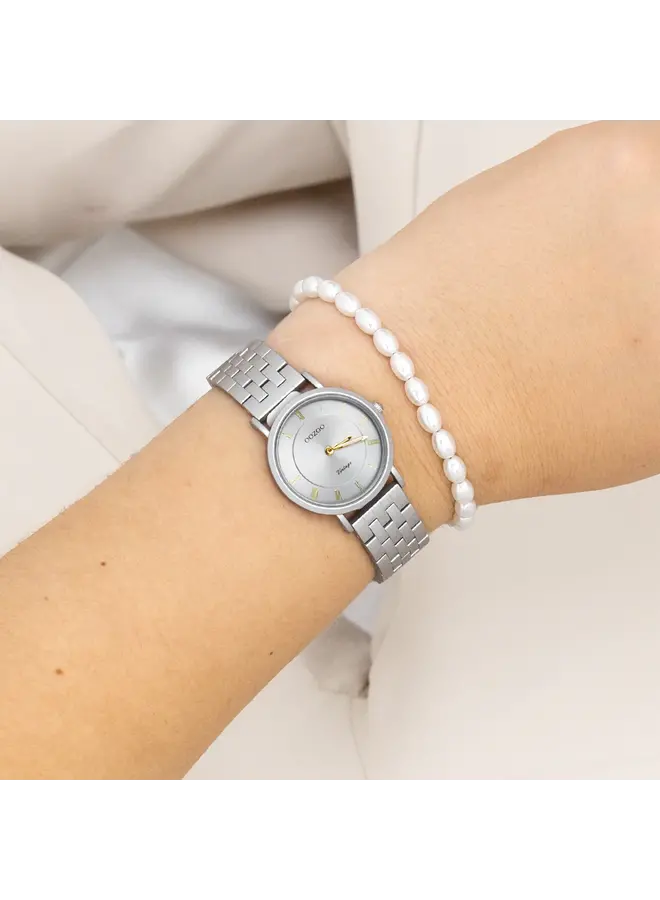 OOZOO Vintage horloge C20374 Zilver-/Goudkleurig