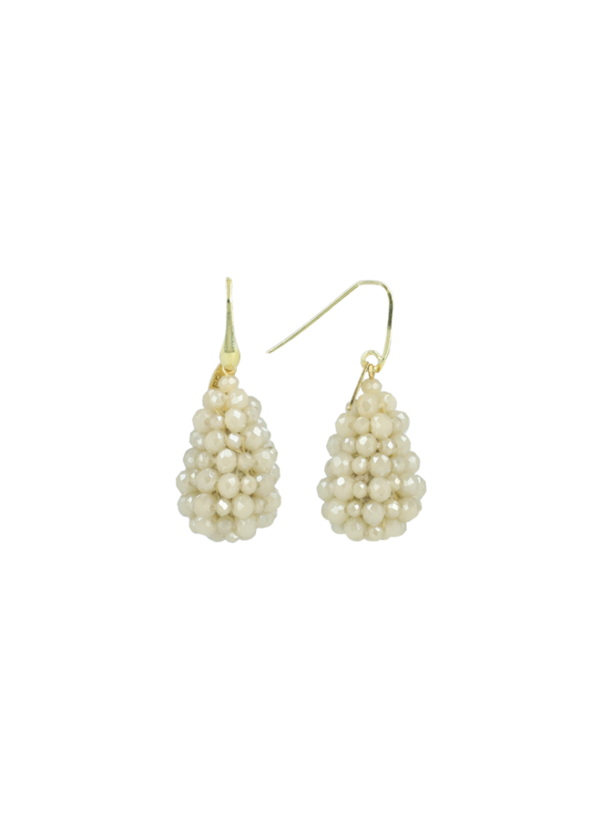 LOTT. oorbellen Amy Kegel XS Nude/Goud Verguld